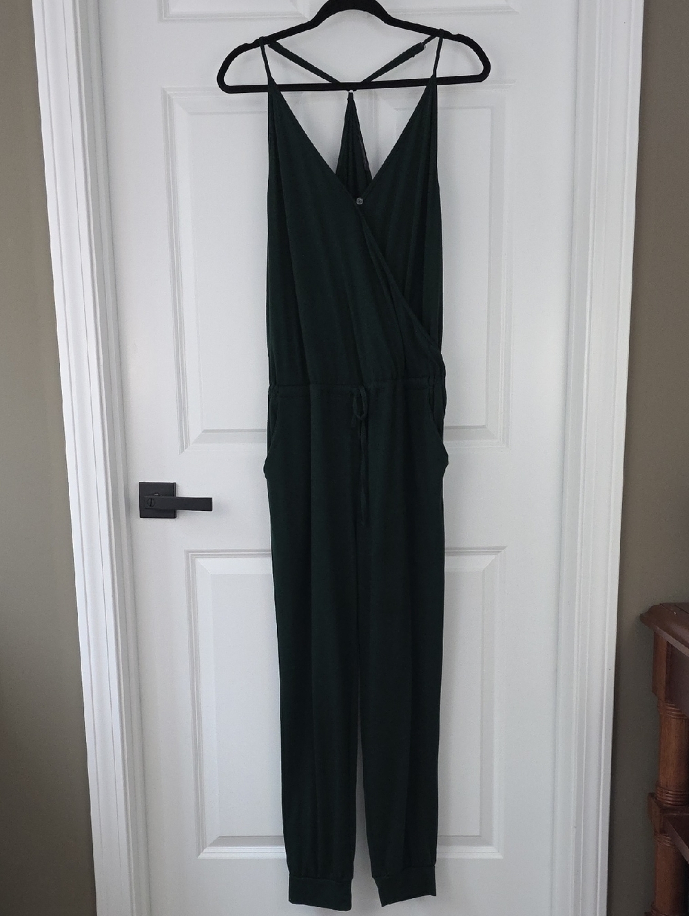 Pretty Garden Women’s Dark Green Sleeveless Jumpsuit W/ Pockets. Sizr XL